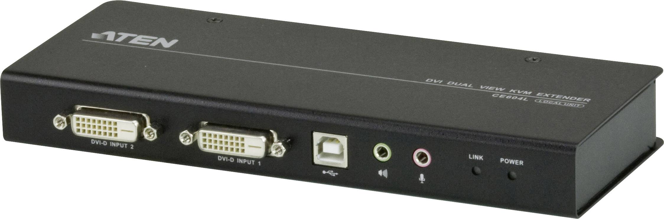 ATEN CE604 KVM Extender, 2x DVI, Audio, USB, RS232-3