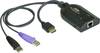 ATEN KVM Adapter [2x USB 2.0 Stecker A, HDMI-Stecker - 1x RJ45-Buchse] 0.20 m Schwarz