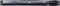 Ein schwarzes 19-Zoll-Rack-Montagegerät mit Halterungen an den Seiten, möglicherweise ein Audiogerät oder Server, in einer Nahaufnahme.
