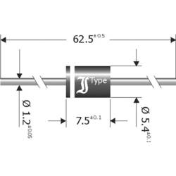 Image of Diotec Schottky-Barriere-Gleichrichterdiode SB1250 DO-201 50 V 12 A