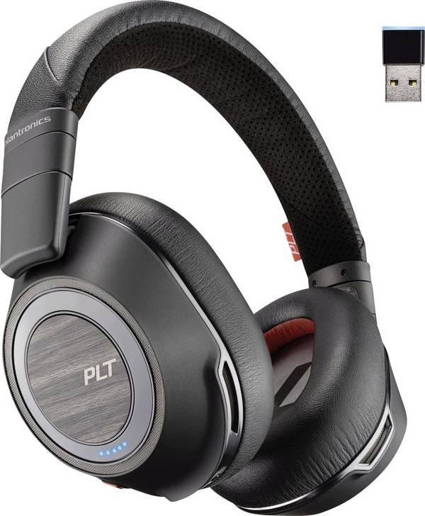 Plantronics 8200 UC  Over Ear Headset Bluetooth®, kabelgebunden Stereo Schwarz Noise Cancelling  Telefon