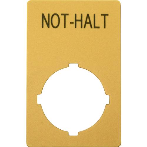 Eaton M22-XZK1-D99 121089 Bezeichnungsschild (B x H) 33 mm x 50 mm NOT-HALT Gelb 1 St.