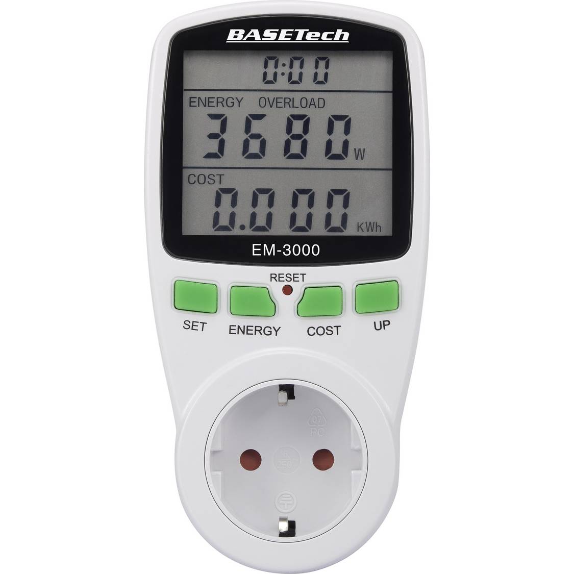 Basetech EM-3000 Energiekosten-Messgerät Kostenprognose kaufen bestes energiekostenmessgerät