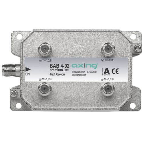 Axing BAB 4-02 Kabel-TV Abzweiger 4-fach 5 - 40 Mhz, 40 - 470 MHz, 470 - 862 MHz, 862 - 1006 MHz