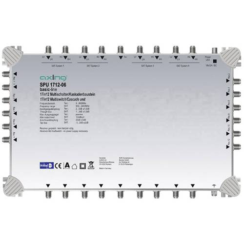 Axing SPU 1712-06 SAT Multischalter Kaskade Teilnehmer-Anzahl: 12