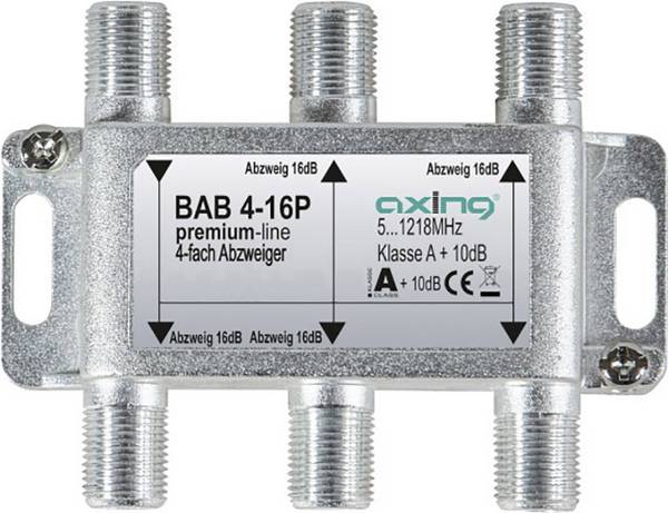 Axing BAB 4-16P Kabel-TV Abzweiger 4-fach 5 - 1218 MHz