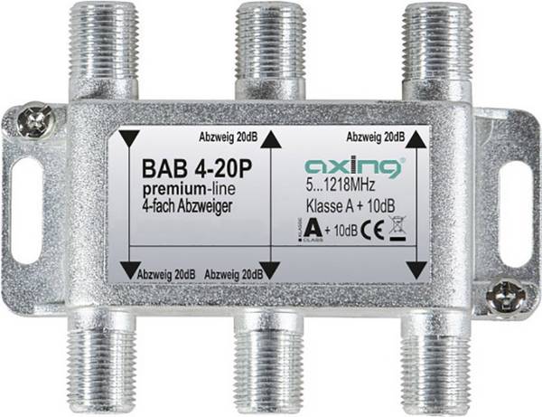 Axing BAB 4-20P Kabel-TV Abzweiger 4-fach 5 - 1218 MHz