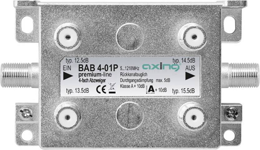 AXING Kabel-TV Abzweiger Axing BAB 4-01P 4-fach 5 - 1218 MHz