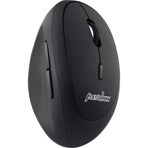 Perixx Perimice-719 Ergonomische Maus Funk Optisch Schwarz 6 Tasten 1600 dpi Ergonomisch