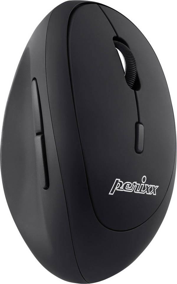 Perixx Perimice-719  Ergonomische Maus Funk   Optisch Schwarz 6 Tasten 1600 dpi Ergonomisch