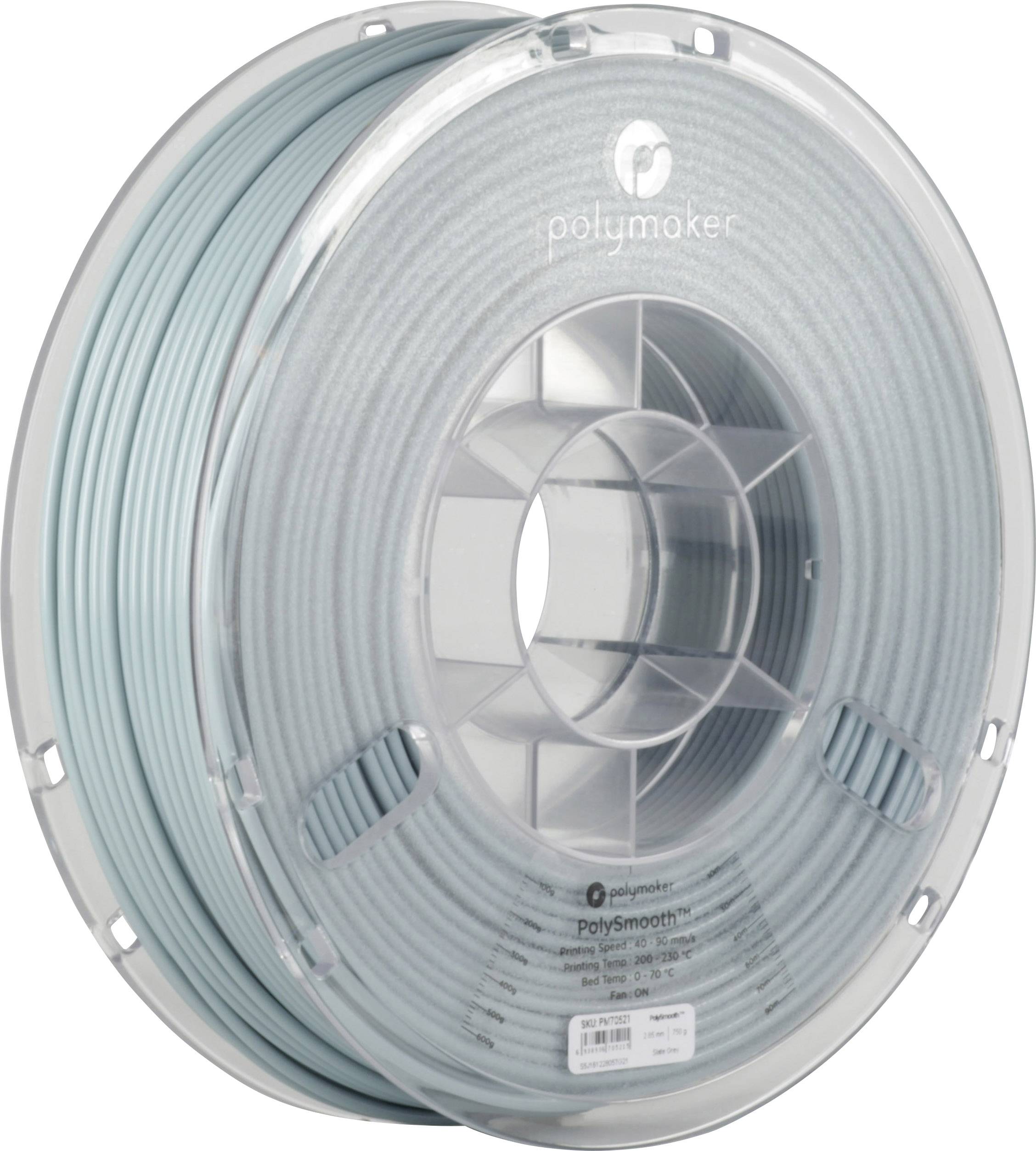 POLYMAKER 70521 70521 Filament PVB 2.85 mm 750 g Grau PolySmooth 1 St.