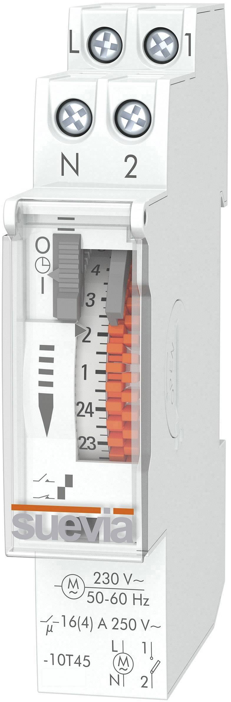 Suevia DinO One RD Hutschienen-Zeitschaltuhr analog 230 V/AC 16 (4) A/250 V