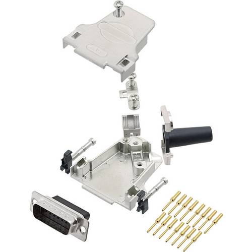 encitech D45ZF15-DBCP15-K 6355-0049-02 D-SUB Stiftleisten-Set 45 ° Polzahl: 15 Crimpen 1 St.