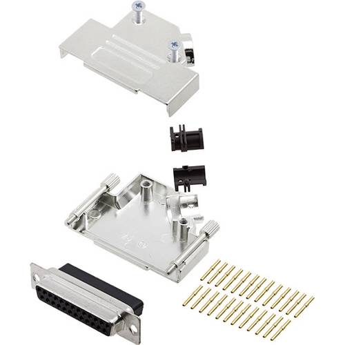 encitech D45ZK25-DBCS-K 6355-0051-13 D-SUB Buchsenleisten-Set 45 ° Polzahl: 25 Crimpen 1 St.