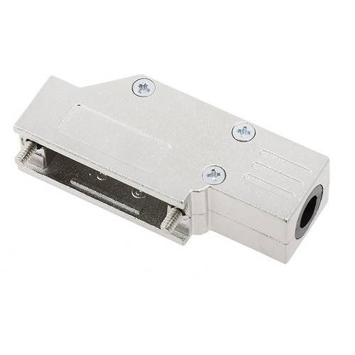 encitech DCMR15-FK-K 6560-0501-02 D-SUB Gehäuse Polzahl: 15 Vollmetall 90 ° Silber 1 St.