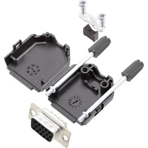 encitech DPPK09-BK-HDS15-K 6355-0011-11 D-SUB Buchse 180 ° Polzahl: 15 Crimpen 1 St.