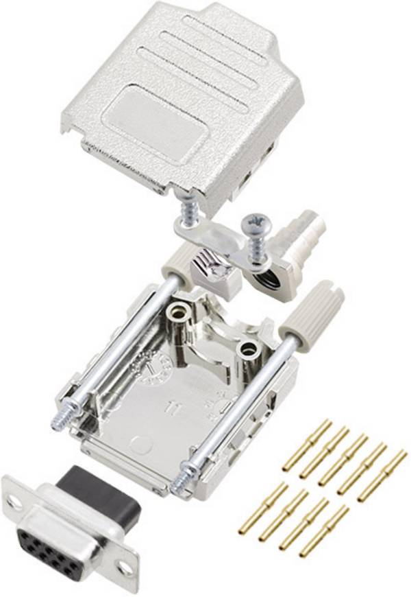 encitech DPPK09-M-DBCS-K 6355-0052-11 D-SUB Buchsenleisten-Set 180 ° Polzahl: 9 Crimpen 1 St.