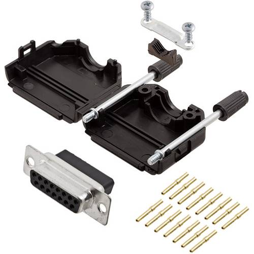 encitech DPPK15-BK-DBCS-K 6355-0078-12 D-SUB Buchsenleisten-Set 180 ° Polzahl: 9 Crimpen 1 St.