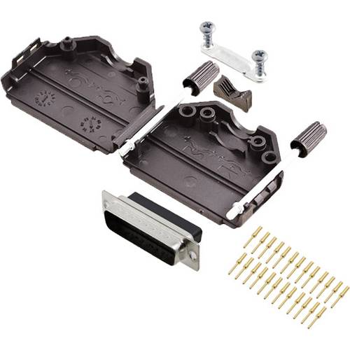 Thumbnail - encitech DPPK25-BK-DBCP-K 6355-0078-03 D-SUB Stiftleisten-Set 180 ° Polzahl: 25 Crimpen 1 St.