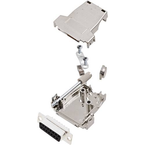 encitech DSSK15-M-DMS-K 6355-0084-32 D-SUB Buchsenleisten-Set 45 °, 180 °, 45 ° Polzahl: 15 Lötkelch 1 St.