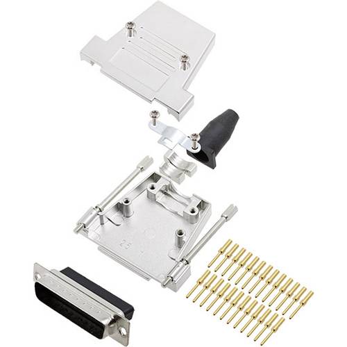 encitech DTSL25-LJSRG-T-DBCP-K 6355-0069-03 D-SUB Stiftleisten-Set 180 ° Polzahl: 25 Crimpen 1 St.