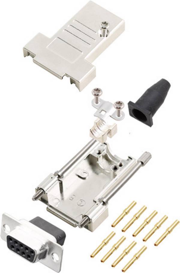 encitech DTSL09-LJSRG-T-DBCS-K 6355-0069-11 D-SUB Buchsenleisten-Set 180 ° Polzahl: 9 Crimpen 1 St.