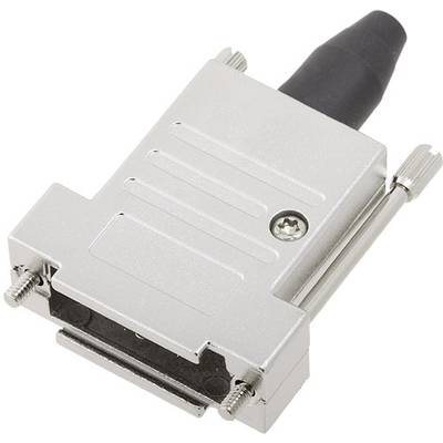 Ein silberner Stecker mit schwarzem Kabel, geeignet für die Verbindung elektronischer Geräte.