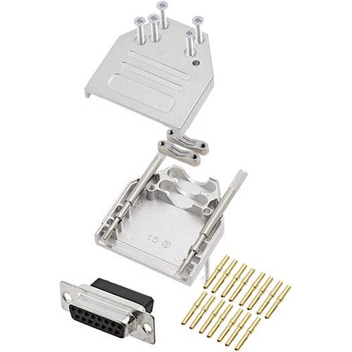 Thumbnail - encitech DTZI15-DBCS-K 6355-0079-12 D-SUB Buchsenleisten-Set 180 ° Polzahl: 15 Crimpen 1 St.