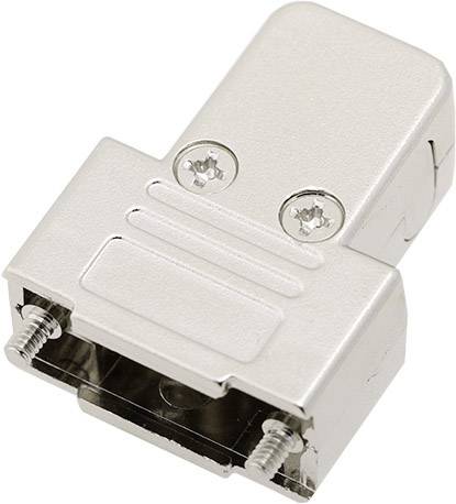 encitech TRI-M-9-K 6550-0100-01 D-SUB Gehäuse Polzahl: 9 Kunststoff, metallisiert 180 °, 45 °, 45 ° Silber 1 St.