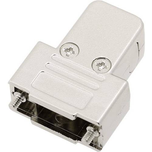 encitech TRI-M-9-K 6550-0100-01 D-SUB Gehäuse Polzahl: 9 Kunststoff, metallisiert 180 °, 45 °, 45 ° Silber 1 St.