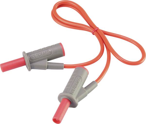 VOLTCRAFT MSB-501 Sicherheits-Messleitung Lamellenstecker 4 mm Lamellenstecker 4 mm 0.50 m Rot 1 St.