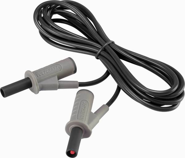VOLTCRAFT MSB-501 Sicherheits-Messleitung Lamellenstecker 4 mm Lamellenstecker 4 mm 2.00 m Schwarz 1 St.
