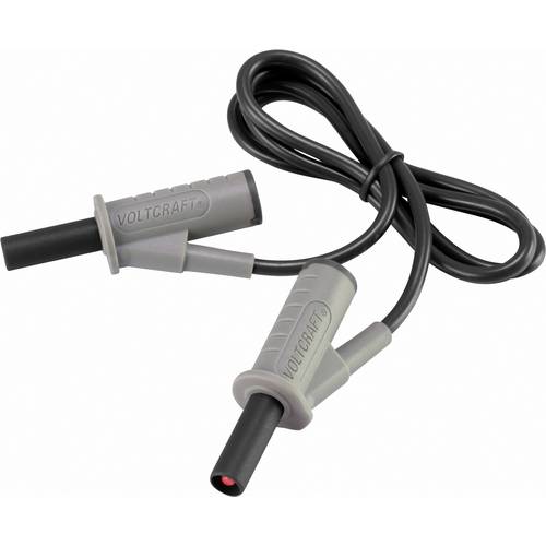 Thumbnail - VOLTCRAFT MSB-501 Sicherheits-Messleitung Lamellenstecker 4 mm Lamellenstecker 4 mm 0.75 m Schwarz 1 St.
