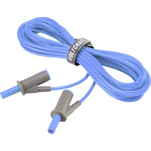 Thumbnail - VOLTCRAFT MSB-501 Sicherheits-Messleitung Lamellenstecker 4 mm Lamellenstecker 4 mm 5.00 m Blau 1 St.