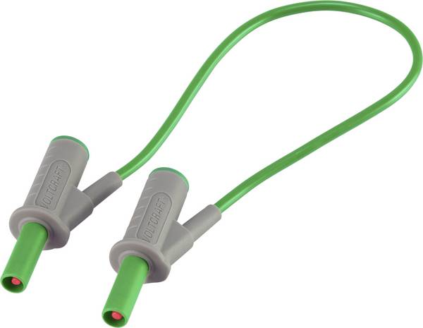 VOLTCRAFT MSB-501 Sicherheits-Messleitung Lamellenstecker 4 mm Lamellenstecker 4 mm 25.00 cm Grün 1 St.