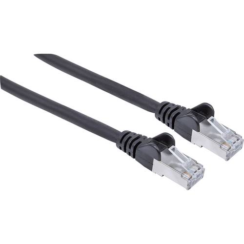 Thumbnail - Intellinet 740937 RJ45 Netzwerkkabel, Patchkabel CAT 6a S/FTP 5.00 m Schwarz Folienschirm, Geflechtschirm, Geschirmt, Ha...