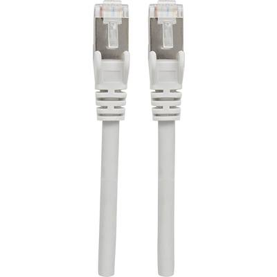 Zwei weiße Ethernet-Kabel mit RJ-45-Steckern, die für Netzwerkverbindungen in Computernetzwerken verwendet werden.