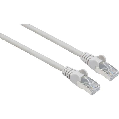 Intellinet 740920 RJ45 Netzwerkkabel, Patchkabel CAT 6a S/FTP 5.00 m Grau Folienschirm, Geflechtschirm, Geschirmt, Halog...