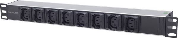 Intellinet 163651 19 Zoll  Netzwerkschrank-Steckdosenleiste  1 HE Kaltgeräte-Steckdose C13 10A Festeinbau Geeignet für Schranktiefe: ab 300 mm Schwarz, Silber