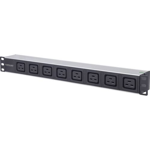 Intellinet 163613 19 Zoll Netzwerkschrank-Steckdosenleiste 1 HE Kaltgeräte-Steckdose C19 16A Festeinbau Geeignet für Sch...