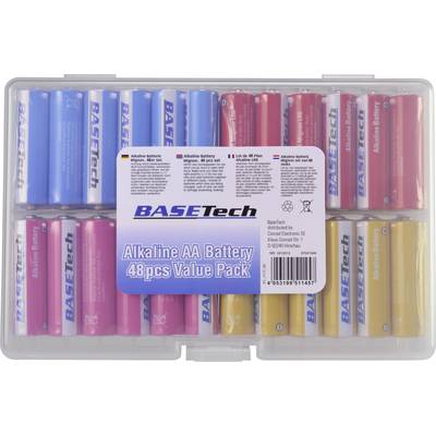 Basetech  Mignon (AA)-Batterie Alkali-Mangan 2650 mAh 1.5 V 48 St.