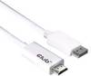 club3D DisplayPort / HDMI Adapterkabel DisplayPort Stecker, HDMI-A Stecker 3.00 m Weiß CAC-1073 DisplayPort-Kabel