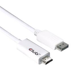 Image of club3D DisplayPort / HDMI Adapterkabel DisplayPort Stecker, HDMI-A Stecker 3.00 m Weiß CAC-1073 DisplayPort-Kabel