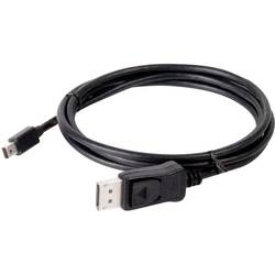 Image of club3D Mini-DisplayPort / DisplayPort Adapterkabel Mini DisplayPort Stecker, DisplayPort Stecker 2.00 m Schwarz CAC-1115