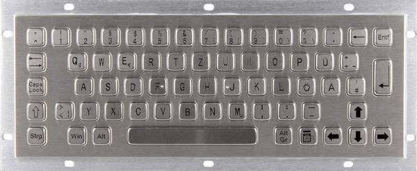Joy-it IPC Keyboard 01A IP65 NEMA 4X Kabelgebunden Tastatur Deutsch, QWERTZ Silber Staubgeschützt, IP65, Spritzwassergeschützt, Vandalismus-Schutz