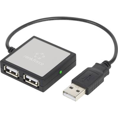 Renkforce  4 Port USB 2.0-Hub  Silber