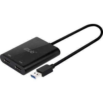 club3D CSV-1474 1+2 Port USB 3.2 Gen 1-Umschalter (USB 3.0)  44096 x 2160 Pixel Schwarz 