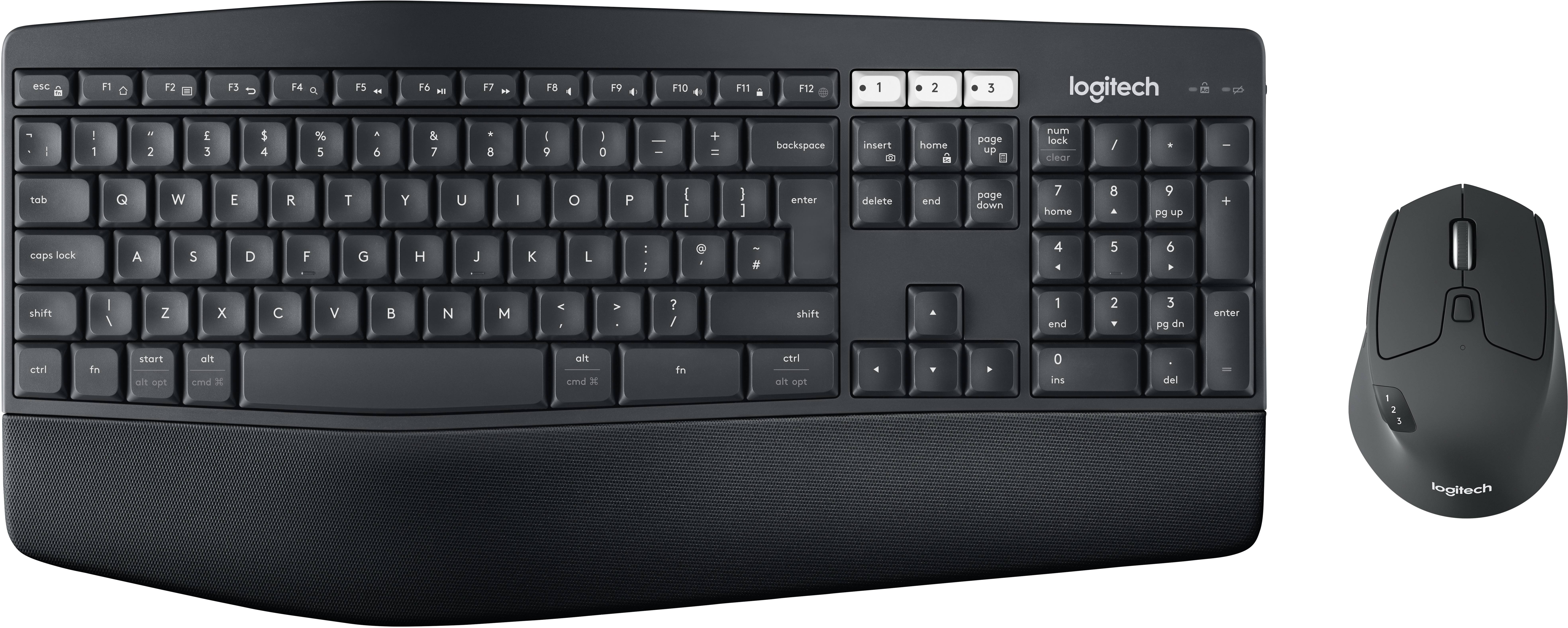 Logitech MK850 Performance Funk Tastatur, Maus-Set Pan-Nordisch Schwarz-0