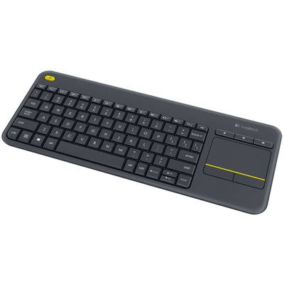 Logitech K400 Plus Bluetooth® Tastatur, Maus-Set Pan-Nordisch Schwarz-0