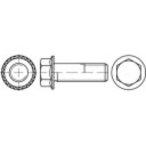 TOOLCRAFT 161429 Sperrzahnschrauben M8 20 mm Außensechskant Stahl galvanisch verzinkt 200 St.